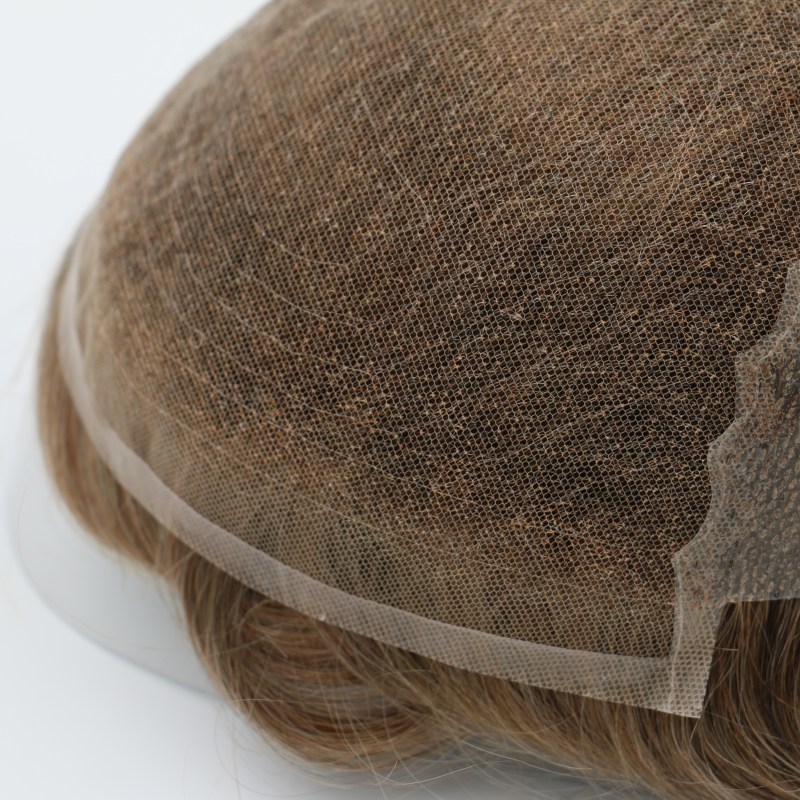 Q6 Base – Nicht-chirurgisches Haarersatzsystem für Männer | Swiss Lace mit Skin-Poly im Rücken- und Mittelbereich | Ideal für den täglichen Gebrauch