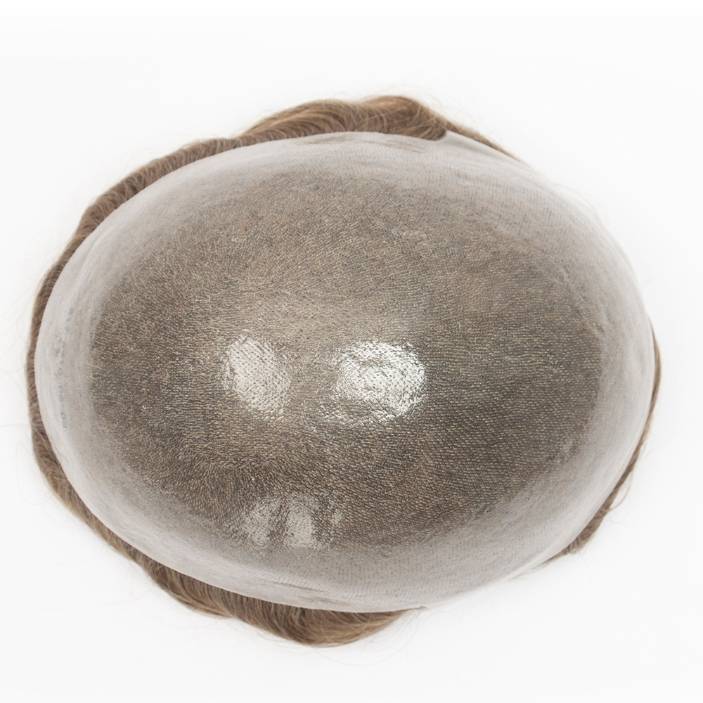 0608K | 0.06-0.08 mm Single Split Knots Vollständig Ultra - dünne Skin - Basis | Dickeres Haar und haltbarer | Einzelgeknotetes Mirage | Männer - Toupee