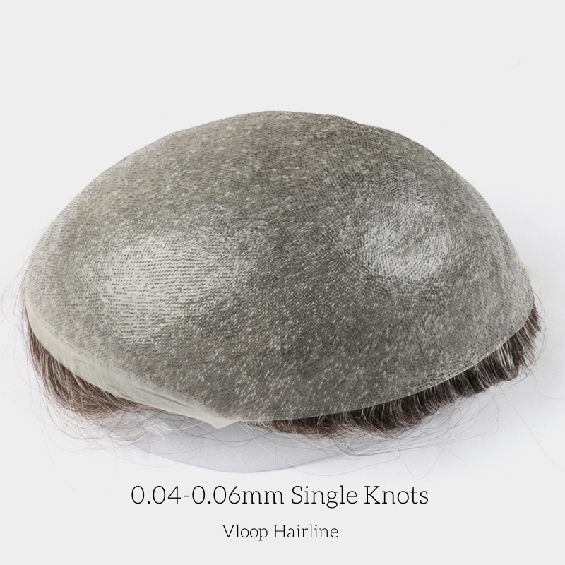 0406K | 0.04-0.06 mm Single Split Knots Vollständig Ultra - dünne Skin - Einzelsplit - Knoten - Basis | Upgraded Mirage | Männer - Toupee | Die Wahl von Promis