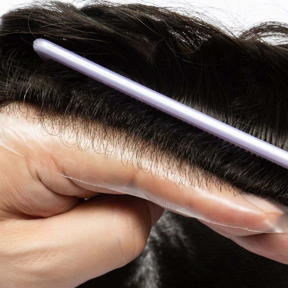 0608V|0.06-0.08 mm V - Loop | Bio - Skin - Haarsystem für Männer | Kein Glanz bei Licht, Paßt gut zu Ihrer Haut