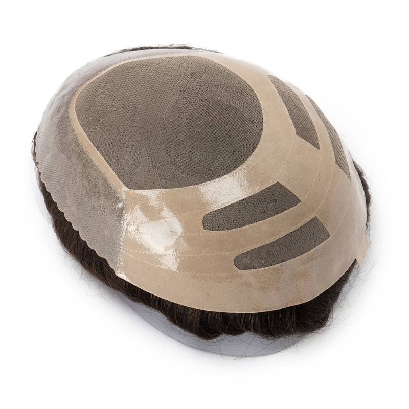 Bond | Feines Mono-Haarteil für Herren mit NPU-Gaze-Krone & -Rand und Skin-Front