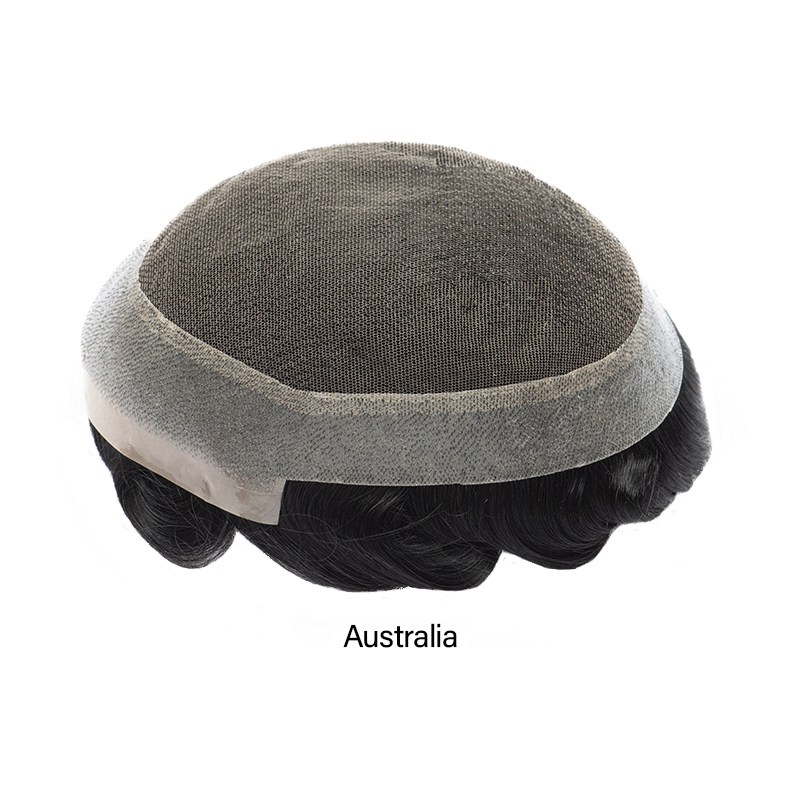 Australia Basis: Männer - Halbwig | Schweizerische Lace in der Mitte mit Polyskin ringsum | Ein Muss für Reisen