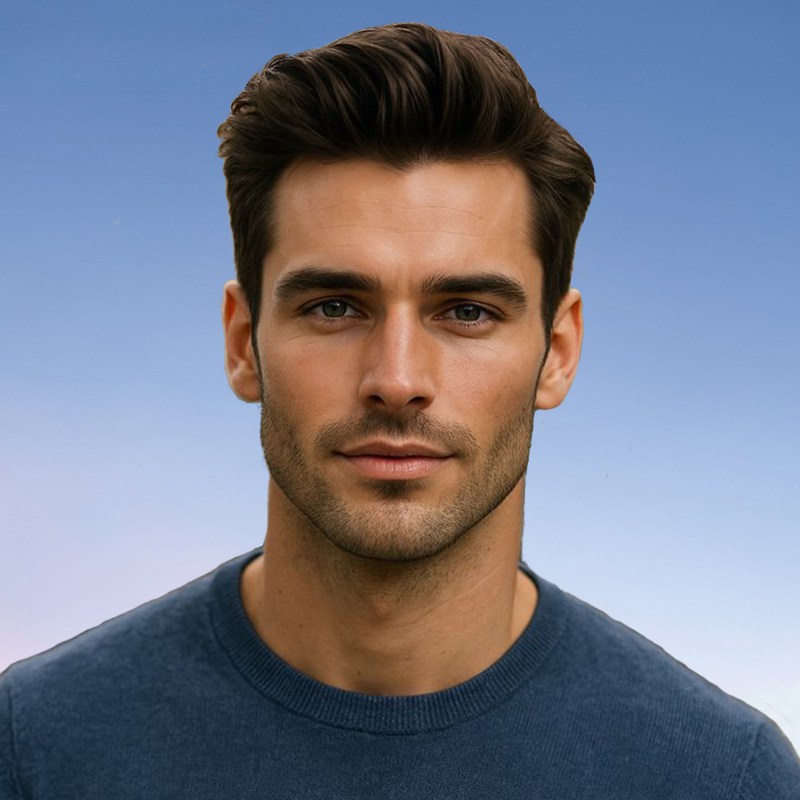 Full French Lace-Basis: Herren-Toupet | Full French Lace Base | Geeignet für feuchtes Klima