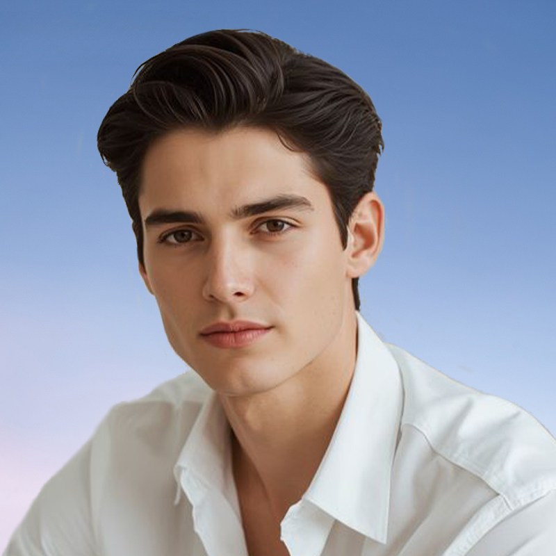 Australia Basis: Männer - Halbwig | Schweizerische Lace in der Mitte mit Polyskin ringsum | Ein Muss für Reisen