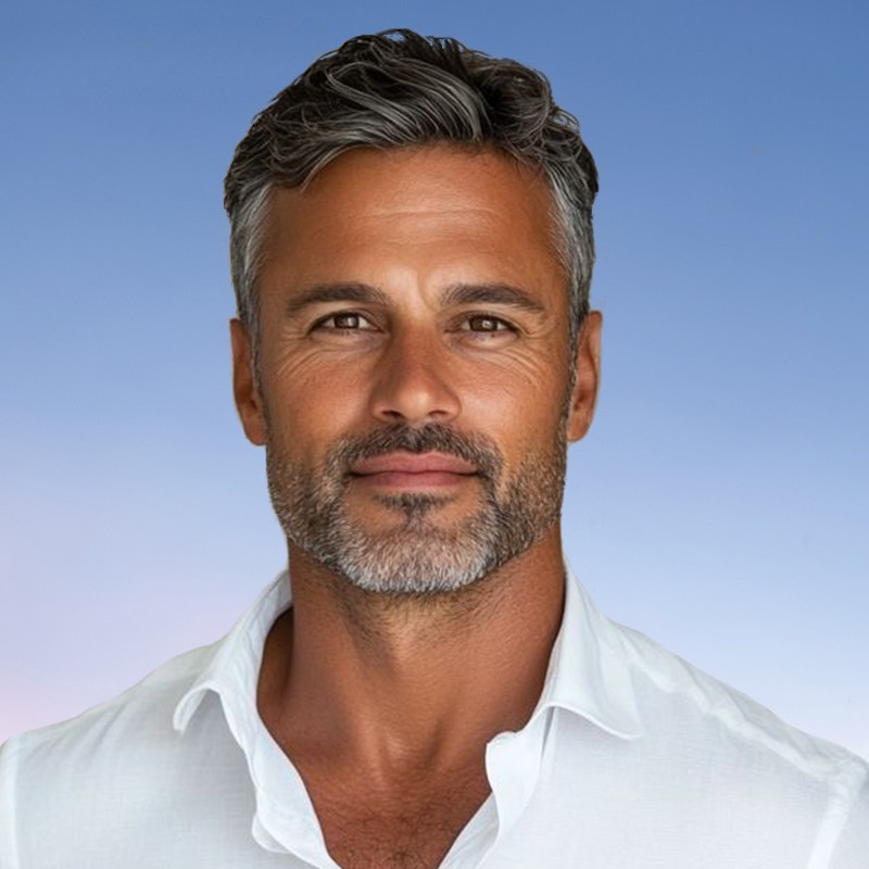 0304V| 0.03–0.04 mm V-Loop Herren-Haarsystem | Ultra-dünne Skin-Base, voll V-Loop, extrem natürlich & transparent